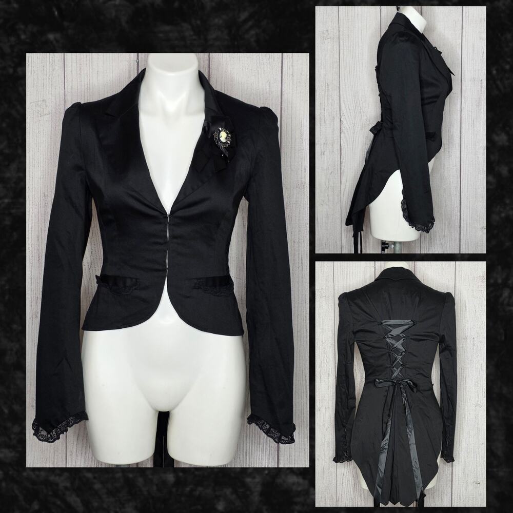 Lip Service Blacklist Original Cult Goth Victorian Corset Tailcoat Jacket M